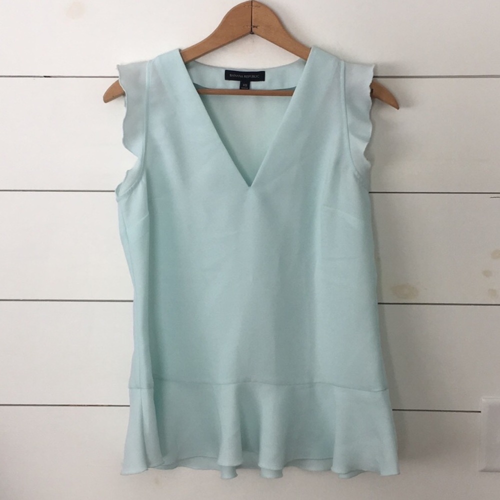 Banana Republic peplum ruffle blouse size XS